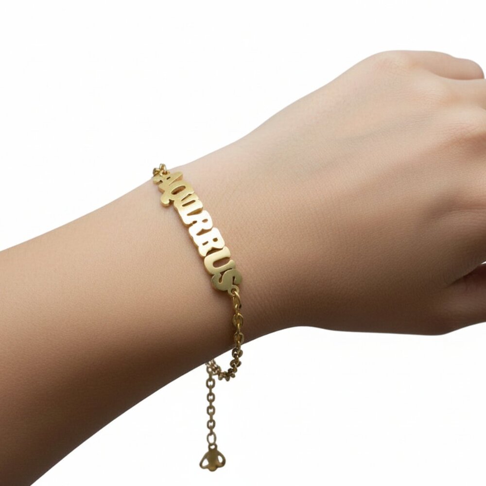 11 Stainless Steel Curb  Zodiac Names Chains | Patterson Jewelry